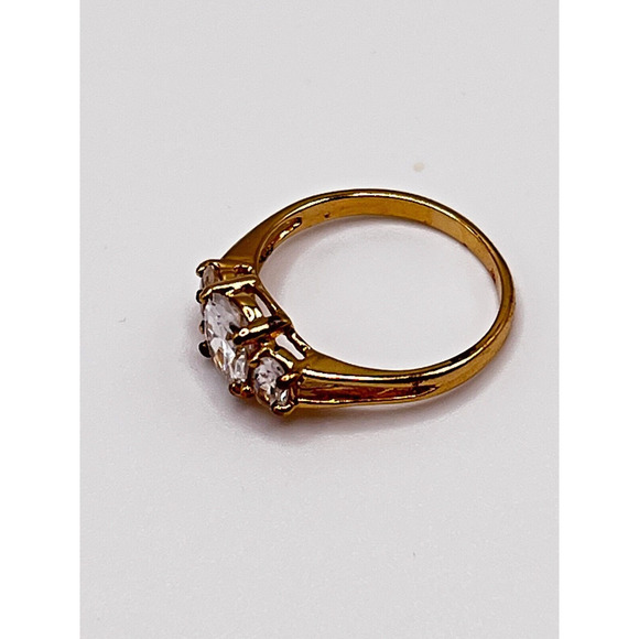 14k Yellow Gold CZ Band Eternity Ring Sz. 7.5 2.64G - Picture 4 of 10